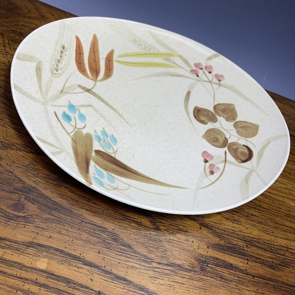 Vintage Red‎ Wing DINNER Plate Random Harvest Atomic MCM USA Dinnerware Supper